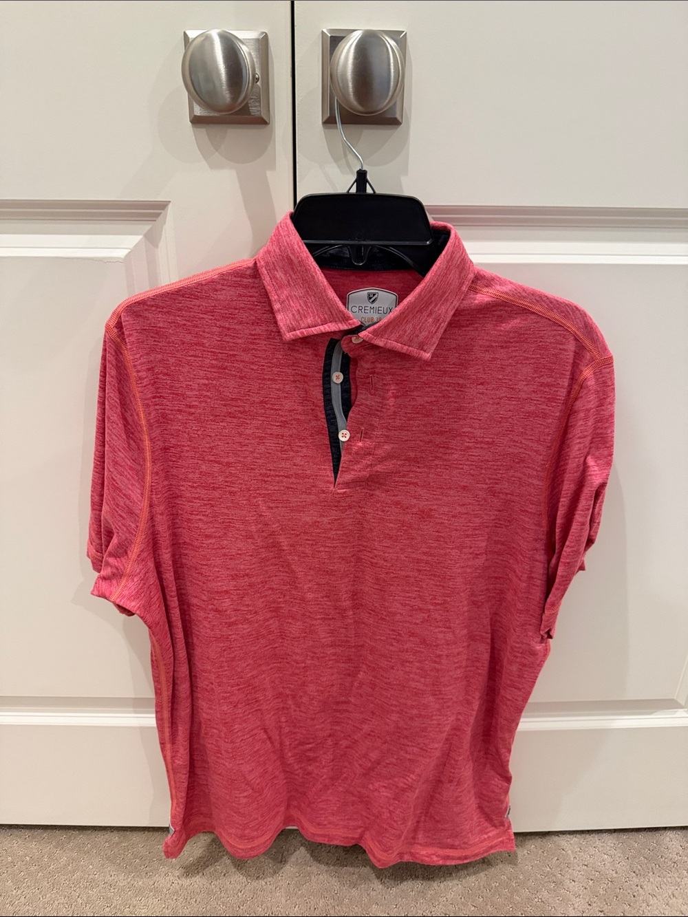 Daniel Cremieux Men's Heathered Coral-Red Polo